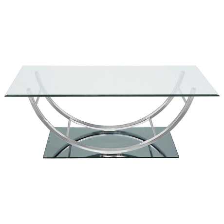 Danville Chrome 3-Piece Glass Top Coffee and End Table Set from Coaster - Luna Furniture