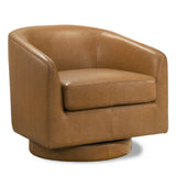Danville Tan Leather Swivel Chair from Ashcroft Furniture - Luna Furniture