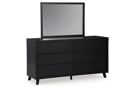Danziar Black Dresser and Mirror from Ashley - Luna Furniture