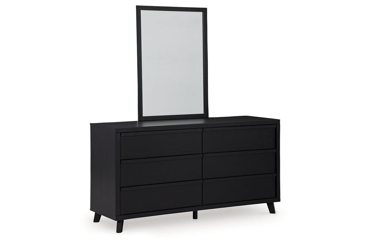 Danziar Black Dresser and Mirror from Ashley - Luna Furniture