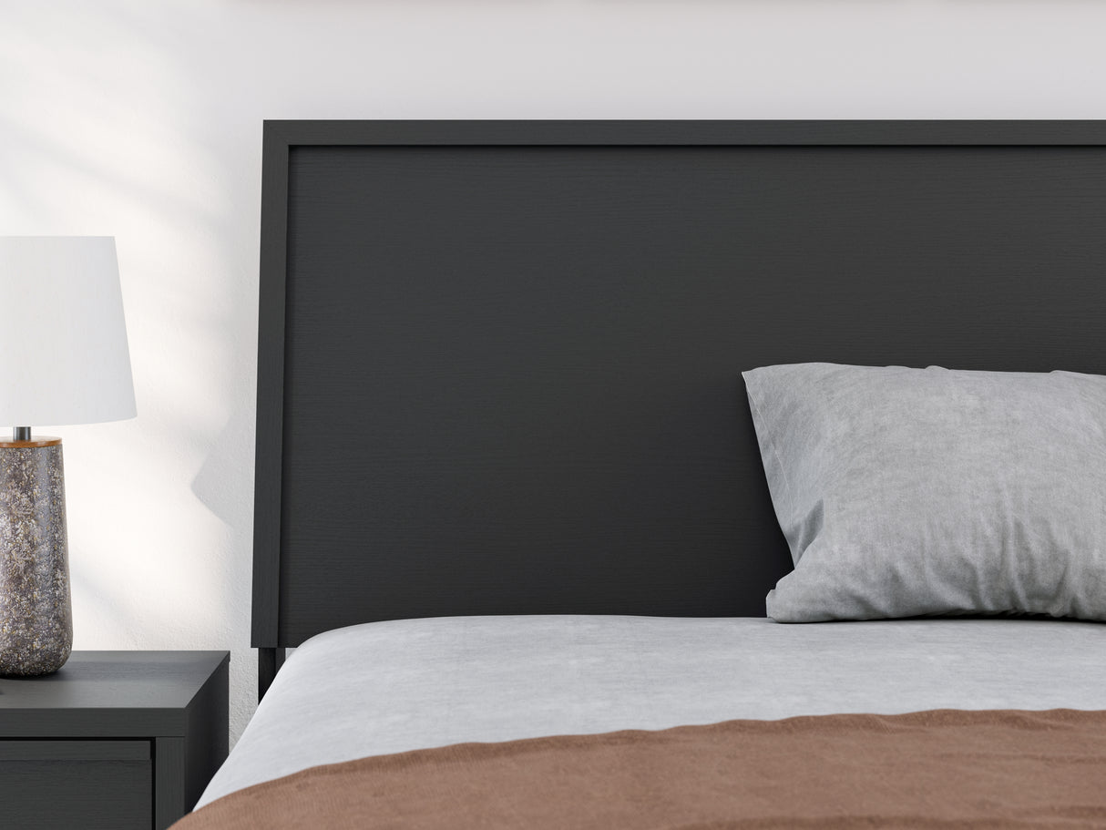 Danziar Black Full Platform Bed from Ashley Furniture - Luna Furniture