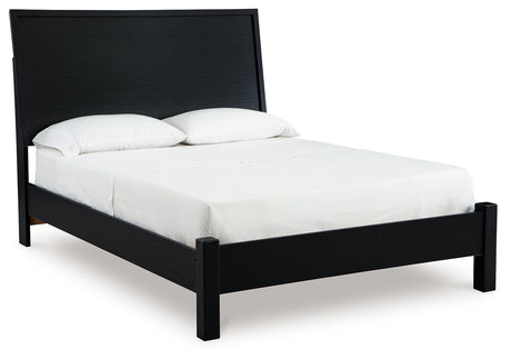 Danziar Black Full Platform Bed from Ashley - Luna Furniture