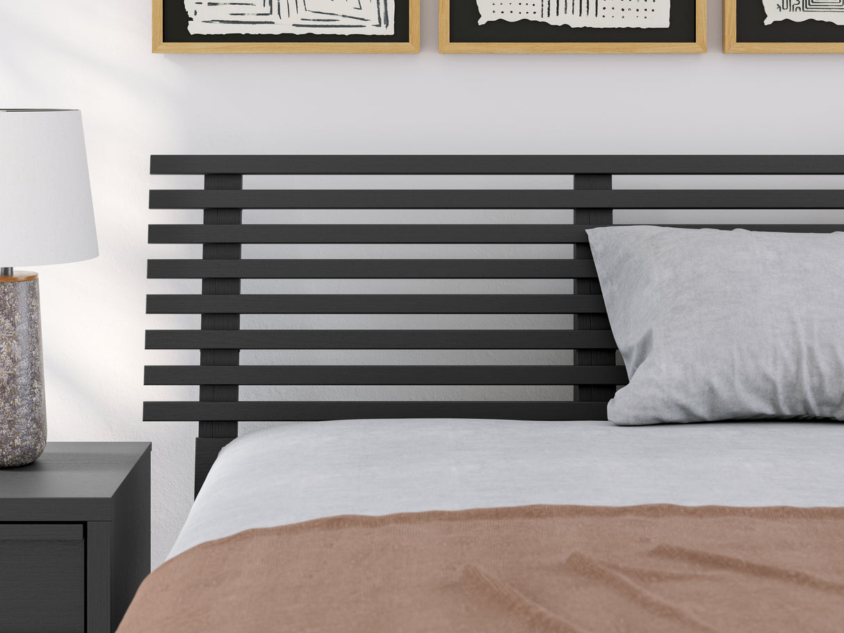 Danziar Black Full Slat Platform Bed from Ashley - Luna Furniture