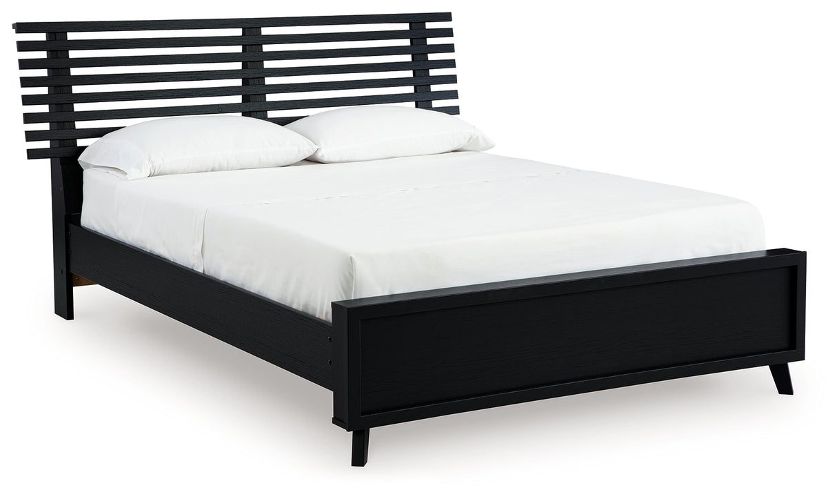 Danziar Black Full Slat Platform Bed from Ashley - Luna Furniture
