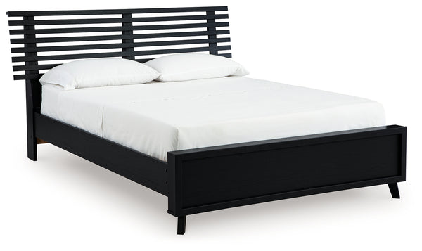Danziar Black Full Slat Platform Bed