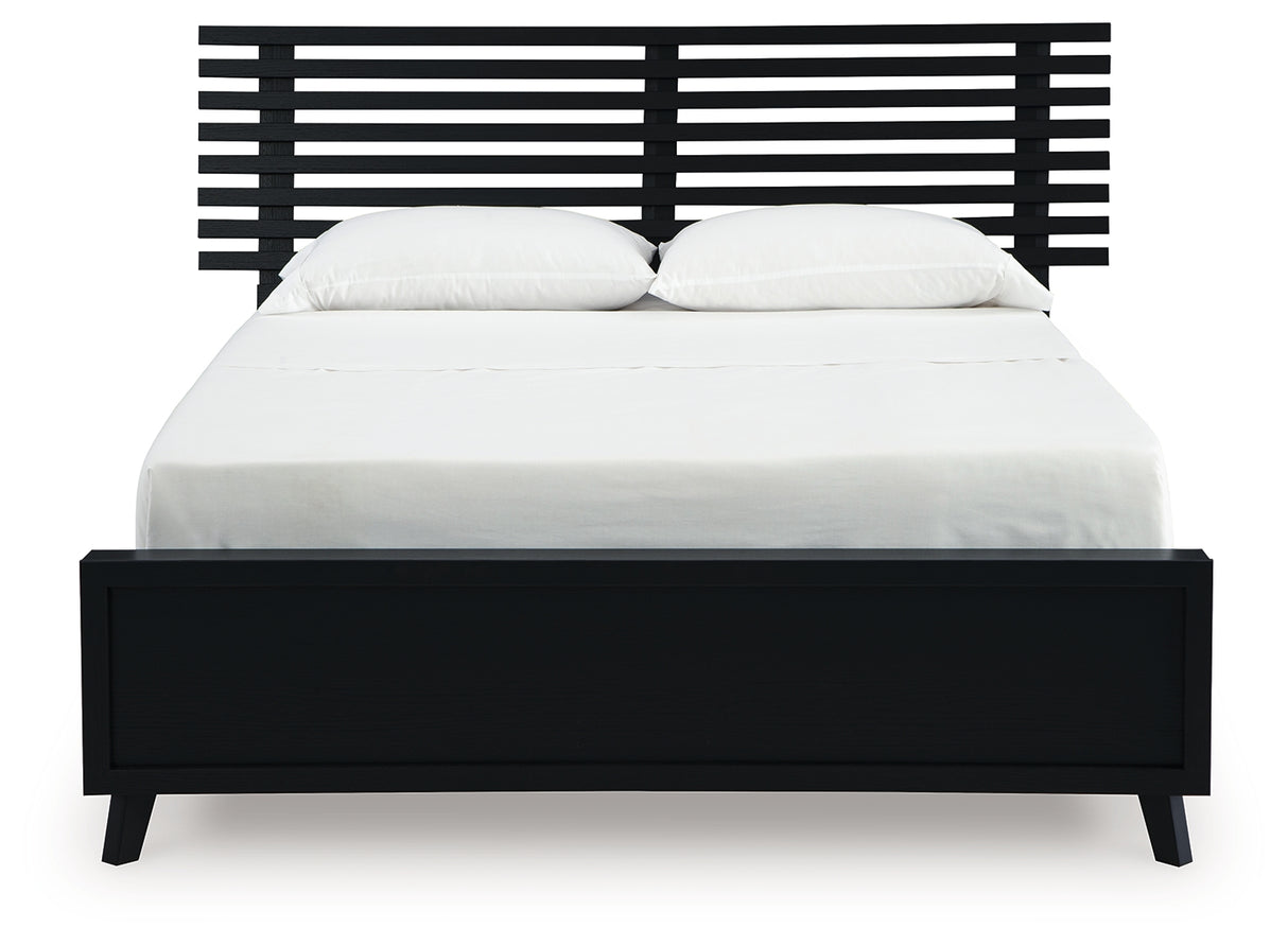 Danziar Black Full Slat Platform Bed from Ashley - Luna Furniture