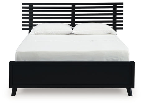 Danziar Black Full Slat Platform Bed from Ashley - Luna Furniture
