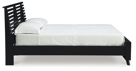 Danziar Black Full Slat Platform Bed from Ashley - Luna Furniture