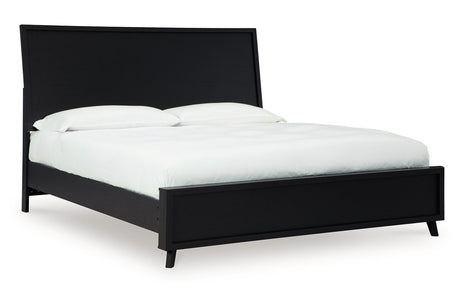 Danziar Black King Framed Platform Bed from Ashley - Luna Furniture