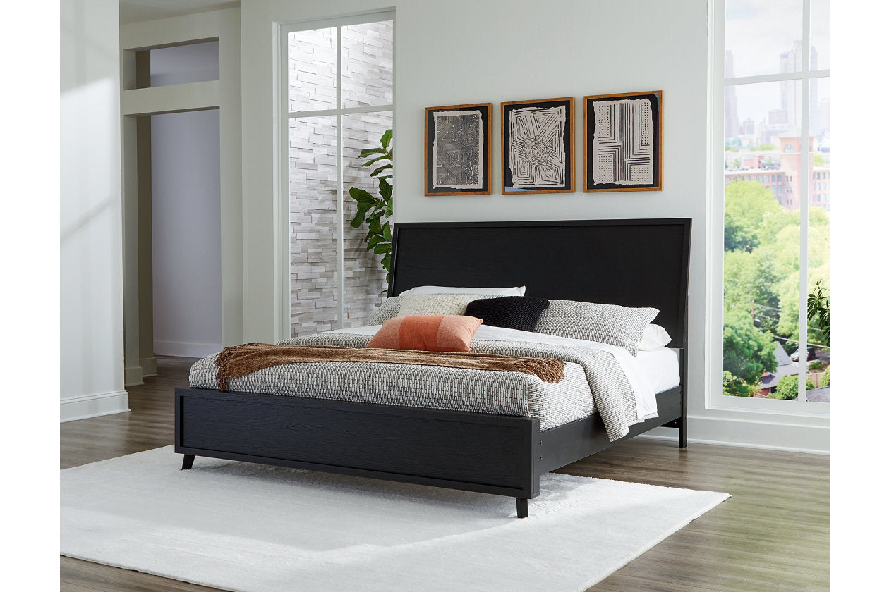 Danziar Black King Panel Bed B1013B7 – Luna Furniture