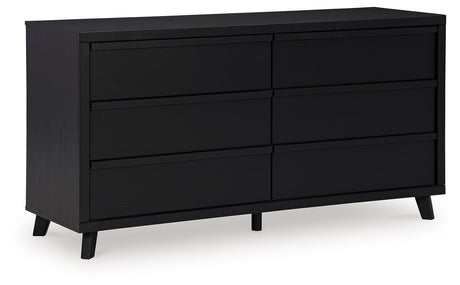 Danziar Black King Panel Bed, Dresser and 2 Nightstands from Ashley - Luna Furniture