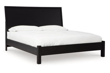Danziar Black King Platform Bed from Ashley - Luna Furniture