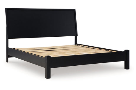 Danziar Black King Platform Bed from Ashley - Luna Furniture