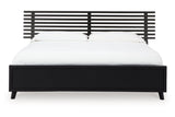 Danziar Black King Slat Framed Platform Bed from Ashley Furniture - Luna Furniture