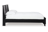 Danziar Black King Slat Framed Platform Bed from Ashley Furniture - Luna Furniture