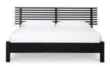 Danziar Black King Slat Platform Bed from Ashley Furniture - Luna Furniture