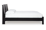 Danziar Black King Slat Platform Bed from Ashley Furniture - Luna Furniture