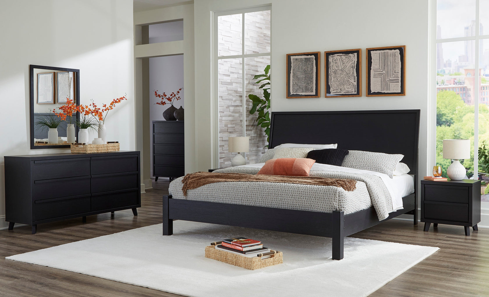 Danziar Black Platform Bedroom Set from Ashley - Luna Furniture