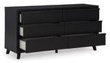 Danziar Black Platform Framed Bedroom Set from Ashley - Luna Furniture