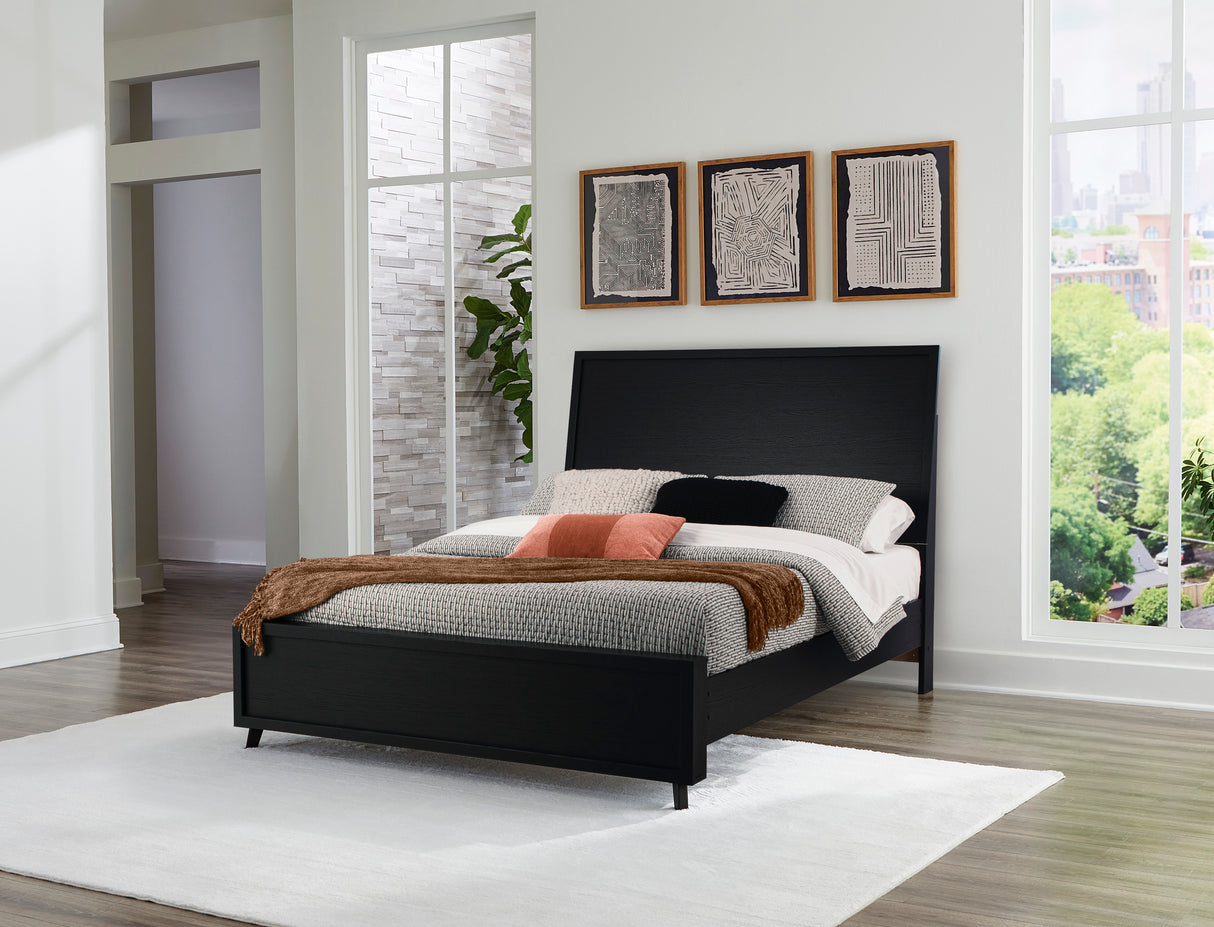 Danziar Black Platform Framed Bedroom Set from Ashley - Luna Furniture
