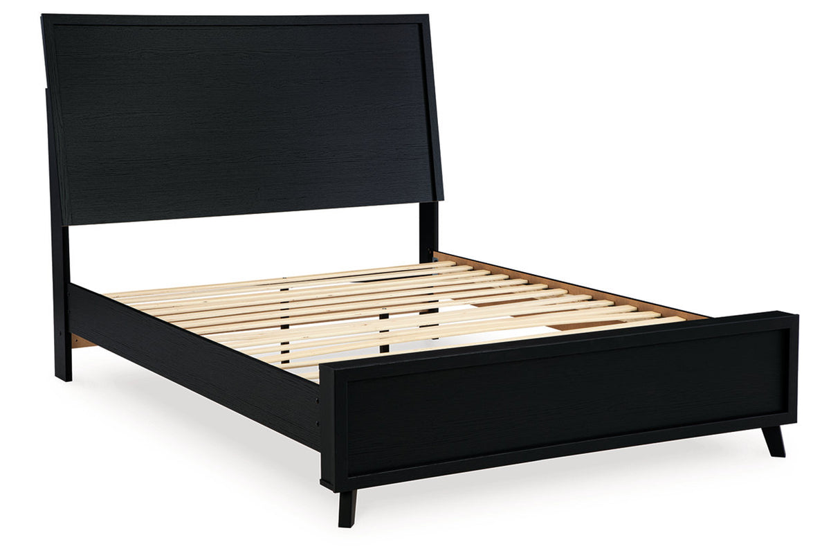 Danziar Black Queen Framed Platform Bed from Ashley Furniture - Luna Furniture