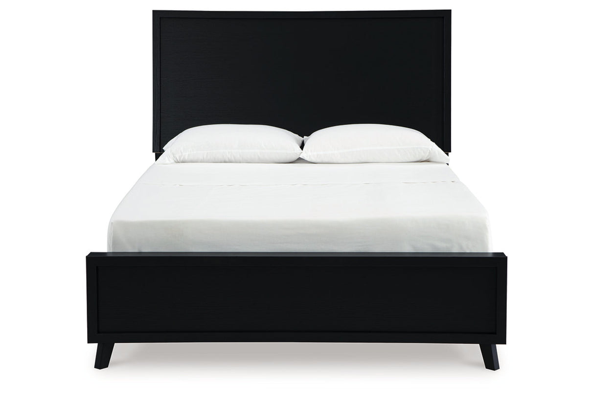 Danziar Black Queen Framed Platform Bed from Ashley Furniture - Luna Furniture