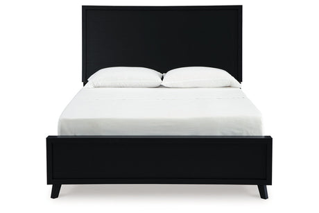 Danziar Black Queen Framed Platform Bed from Ashley - Luna Furniture