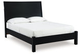 Danziar Black Queen Platform Bed from Ashley Furniture - Luna Furniture