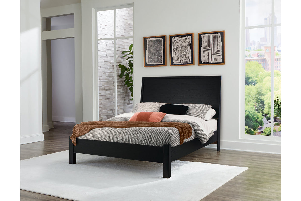 Danziar Black Queen Platform Bed from Ashley Furniture - Luna Furniture