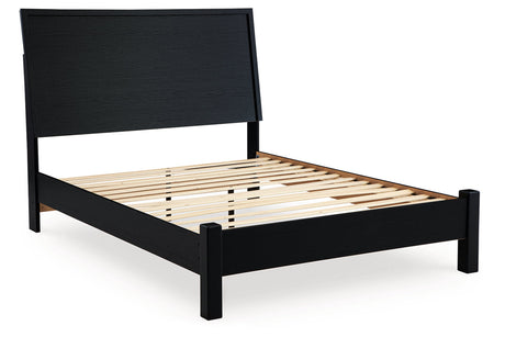 Danziar Black Queen Platform Bed from Ashley - Luna Furniture