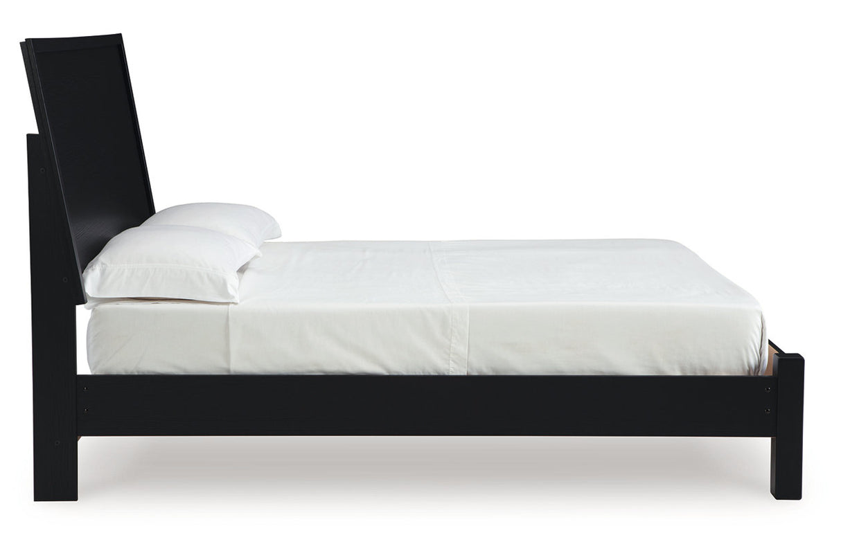 Danziar Black Queen Platform Bed from Ashley Furniture - Luna Furniture