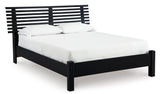 Danziar Black Slat Platform Bedroom Set from Ashley - Luna Furniture