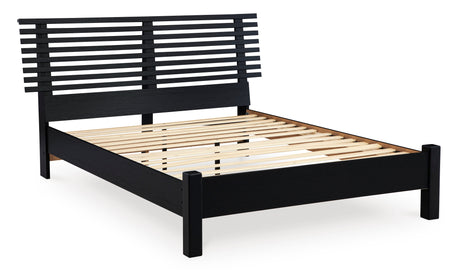 Danziar Black Slat Platform Bedroom Set from Ashley - Luna Furniture
