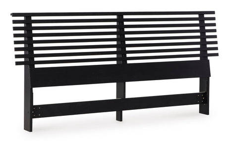 Danziar Black Slat Platform Bedroom Set from Ashley - Luna Furniture