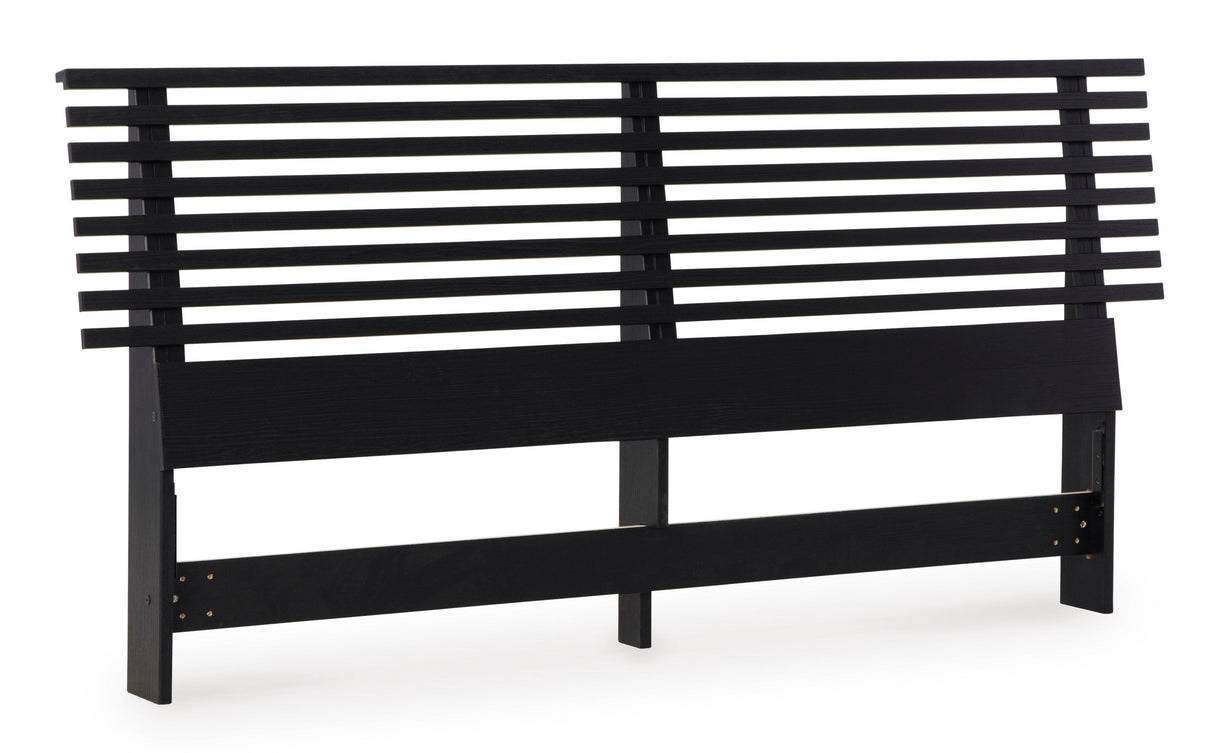 Danziar Black Slat Platform Bedroom Set from Ashley - Luna Furniture