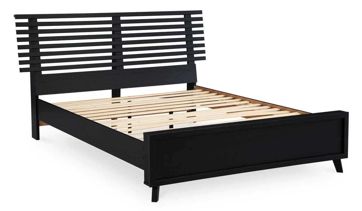 Danziar Black Slat Platform Framed Bedroom Set from Ashley - Luna Furniture
