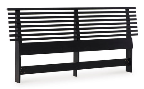 Danziar Black Slat Platform Bedroom Set from Ashley - Luna Furniture