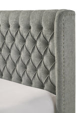 Daphne Light Gray Tweed Upholstered King Bed from Crown Mark - Luna Furniture