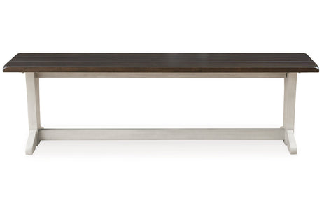 Darborn Gray/Brown Dining Table, 4 Chairs and Bench from Ashley - Luna Furniture