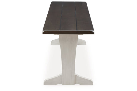 Darborn Gray/Brown Dining Table, 4 Chairs and Bench from Ashley - Luna Furniture