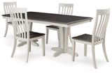 Darborn Gray/Brown Dining Table and 4 Chairs from Ashley - Luna Furniture