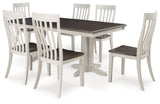 Darborn Gray/Brown Dining Table and 6 Chairs from Ashley - Luna Furniture