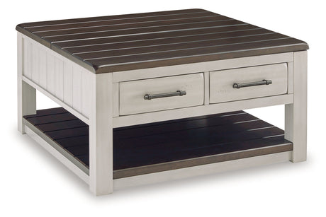 Darborn Gray/Brown Lift-top Coffee Table and 2 Chairside End Tables from Ashley - Luna Furniture