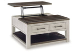 Darborn Gray/Brown Lift-top Coffee Table and 2 Chairside End Tables from Ashley - Luna Furniture