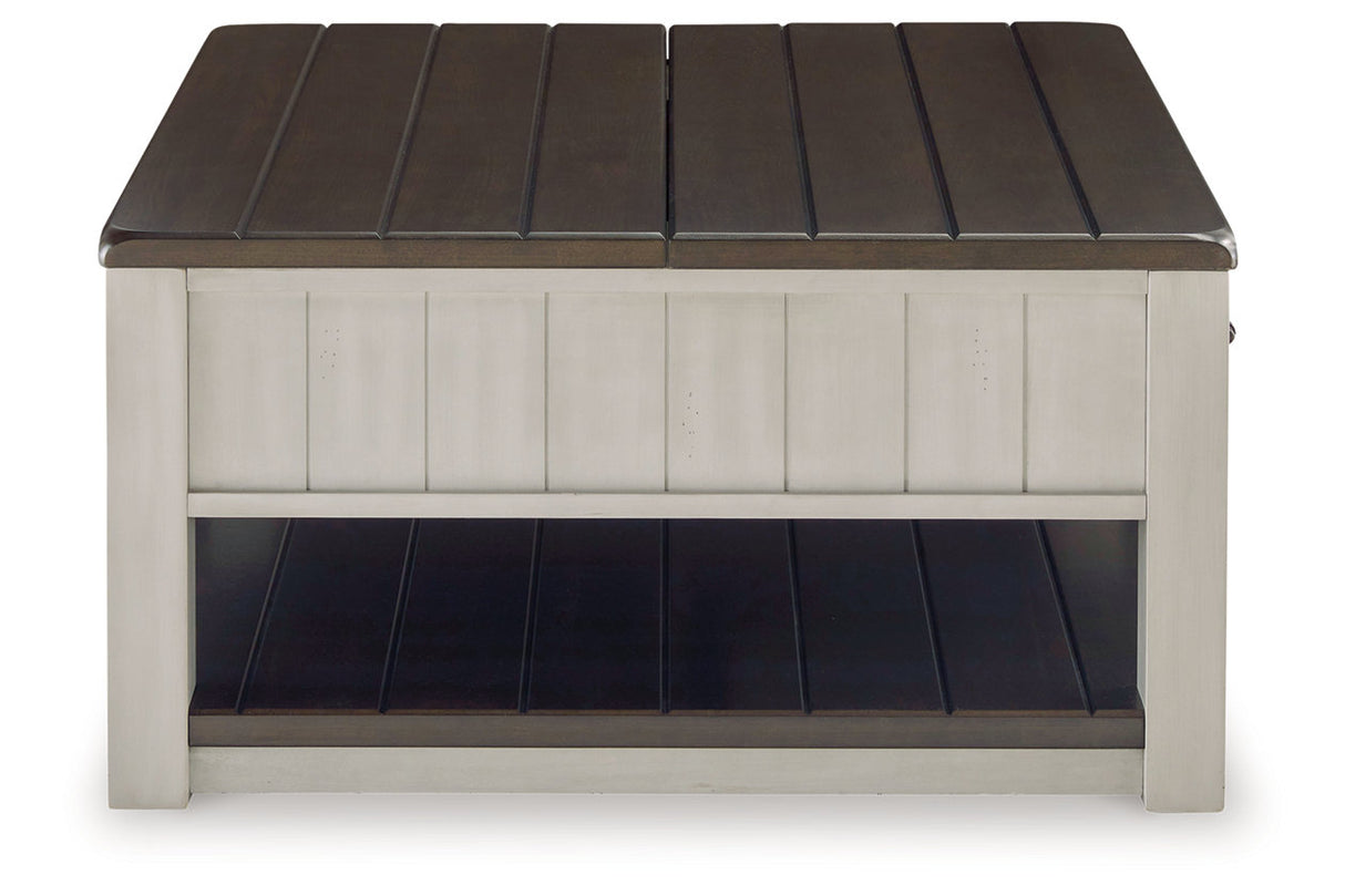 Darborn Gray/Brown Lift-top Coffee Table and 2 Chairside End Tables from Ashley - Luna Furniture