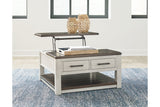 Darborn Gray/Brown Lift-top Coffee Table and 2 Chairside End Tables from Ashley - Luna Furniture