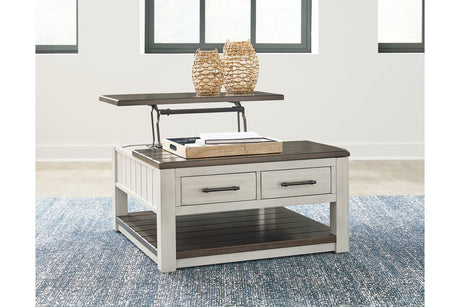 Darborn Gray/Brown Lift-top Coffee Table and 2 Chairside End Tables from Ashley - Luna Furniture