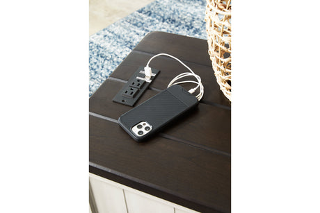 Darborn Gray/Brown Lift-top Coffee Table and 2 Chairside End Tables from Ashley - Luna Furniture