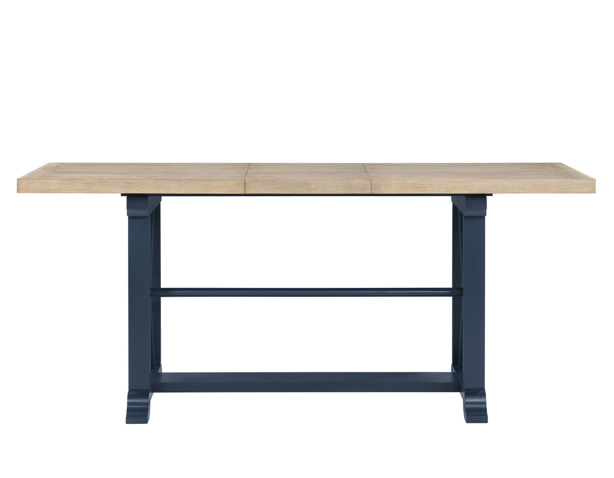 Darcy Midnight Blue/Natural Counter Height Dining Set with 18-inch Leaf from Steve Silver - Luna Furniture