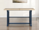 Darcy Midnight Blue/Natural Counter Height Dining Set with 18-inch Leaf from Steve Silver - Luna Furniture